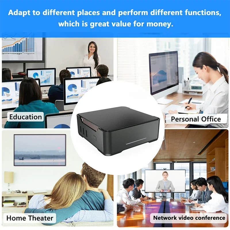 Ak3v mini pc windows 10, 4 core, intel celeron j3455, 8gb, 128gb, ssd, 1000m lan, 2.4/5g, wi-fi, Bluetooth 4.2, vga