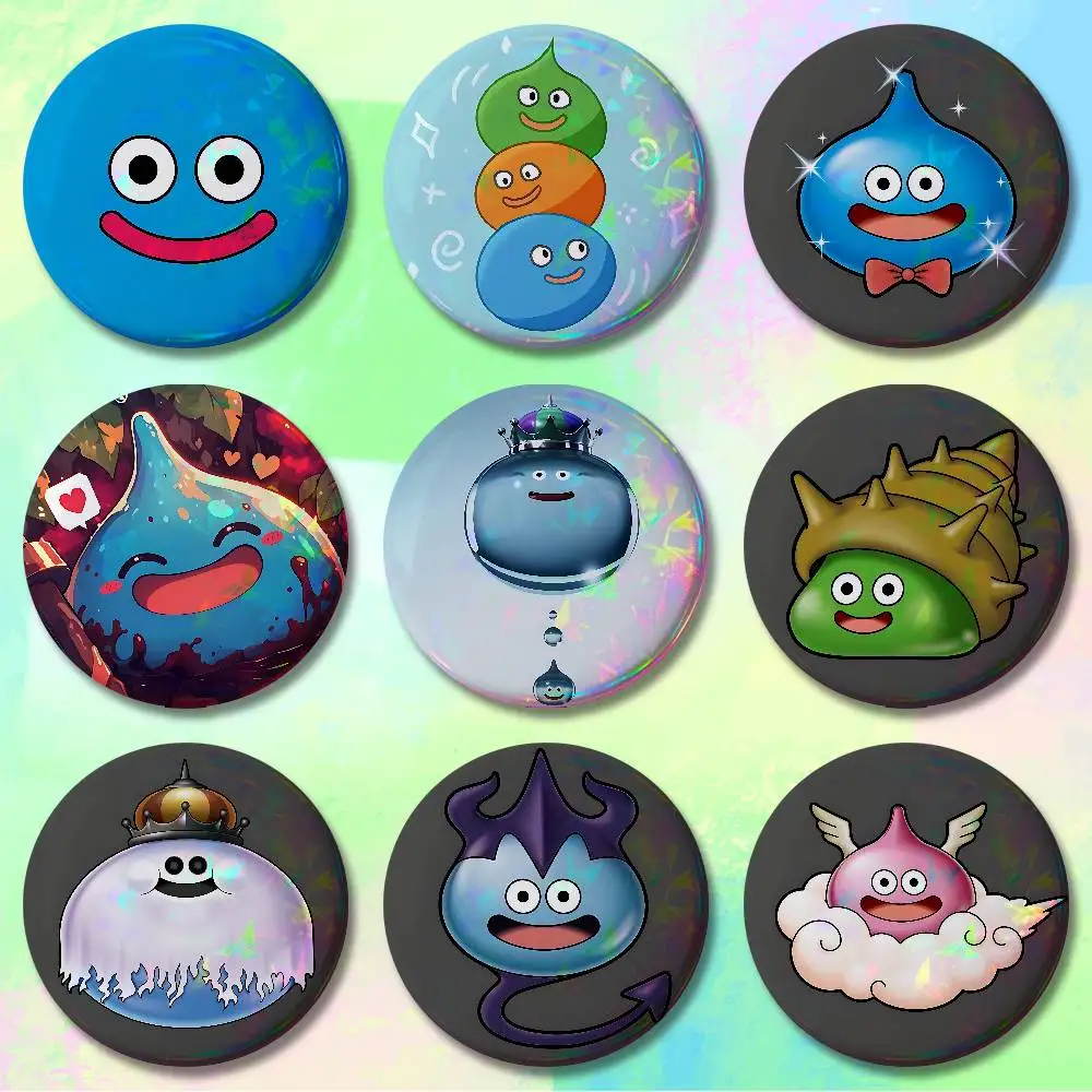 

D-Dragon Q-Quest Slime Game Enamel Pin Tinplate Round Brooch Cosplay Nijigen Otaku Culture Badges 58mm 44mm 32mm 75mm 25mm
