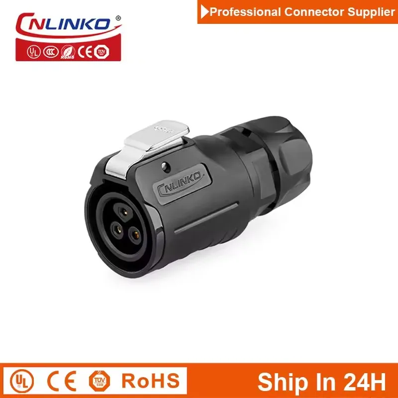 Cnlinko LP16 Aviation 3pin M16 Waterproof Solder Plug Socket Wire Joint Power Connector