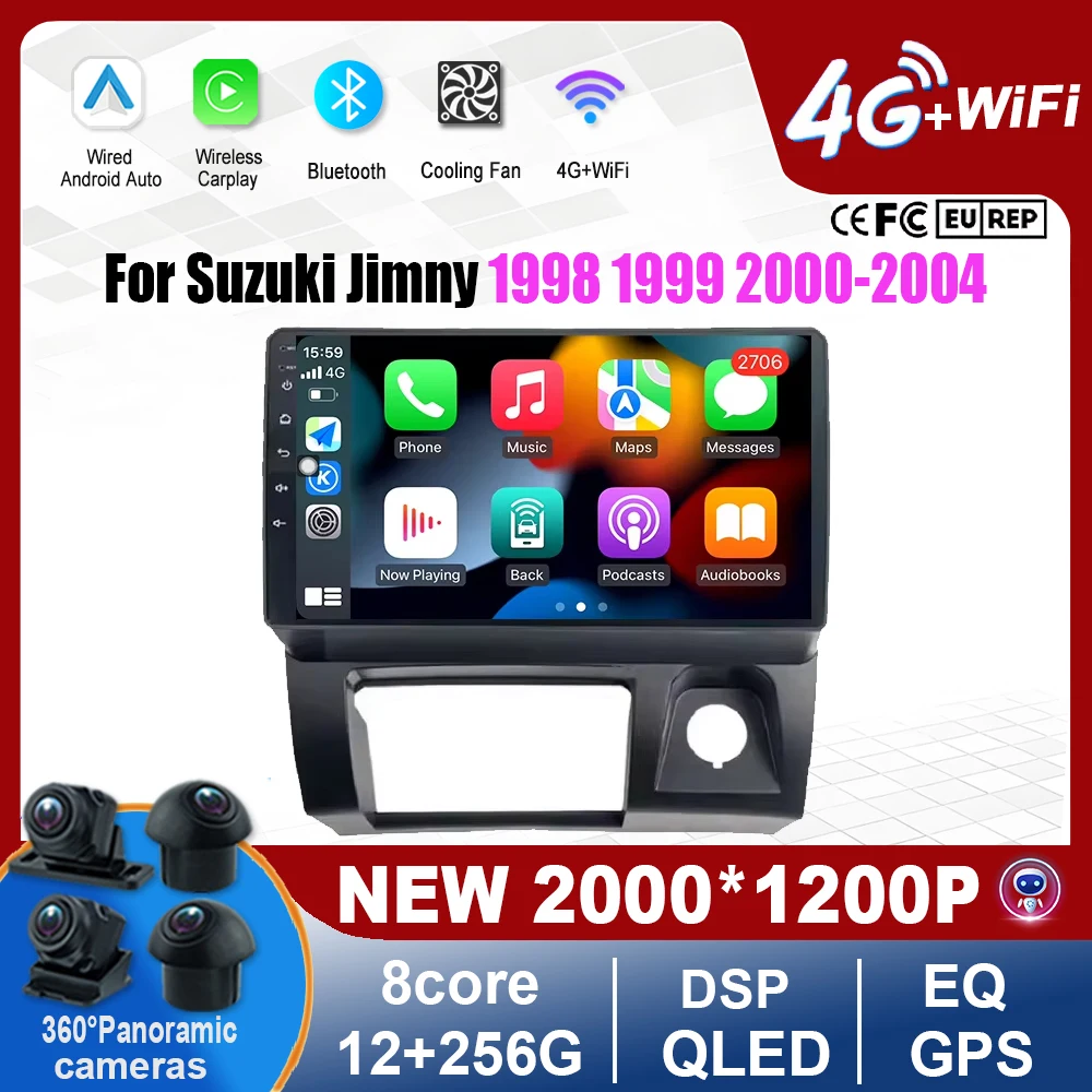 

Car Radio For Suzuki Jimny 1998 1999 2000-2004 Multimedia Player Android Auto Wireless Carplay Navigation GPS Tools WIFI 4G