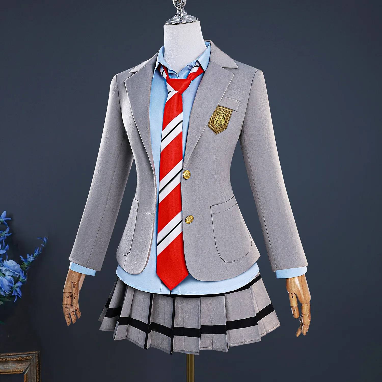 In Stock SSR Your Lie in April Miyazono Kaori Arima Kousei Cosplay Costume School Uniform Halloween Xmas