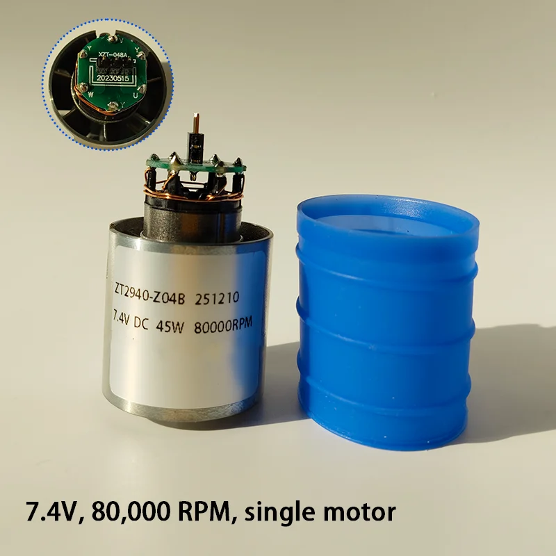130,000 RPM Turbo Blower High-Speed Brushless Motor 110,000 RPM Violent Fan 7.4V DC Brushless Motor