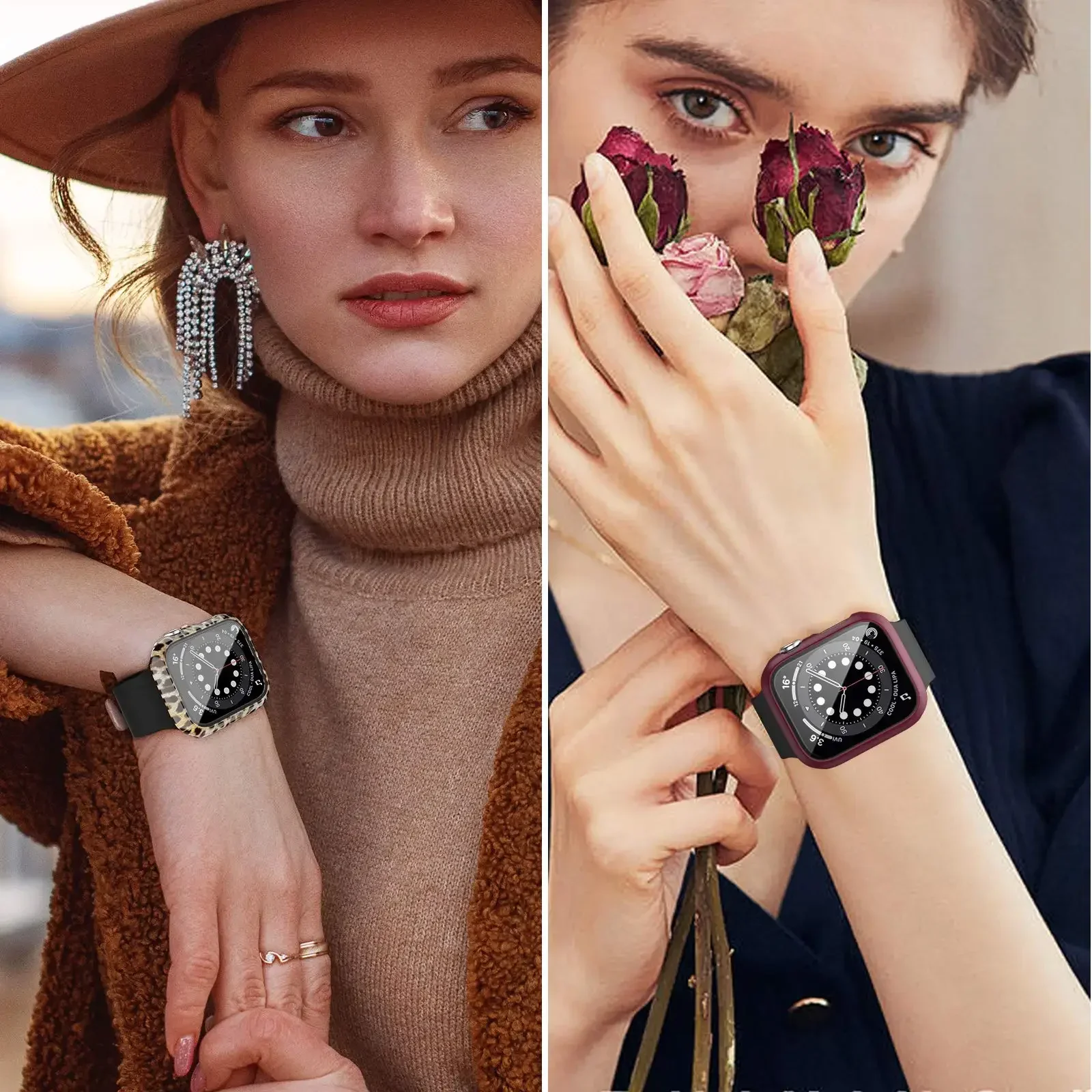 حافظة لساعة أبل 45 مللي متر 41 مللي متر 40 مللي متر 44 مللي متر 42 مللي متر 46 مللي متر الغطاء الواقي ماتي الصلب PC الوفير الإطار iWatch SE 9 8 7 6 5 4 اكسسوارات