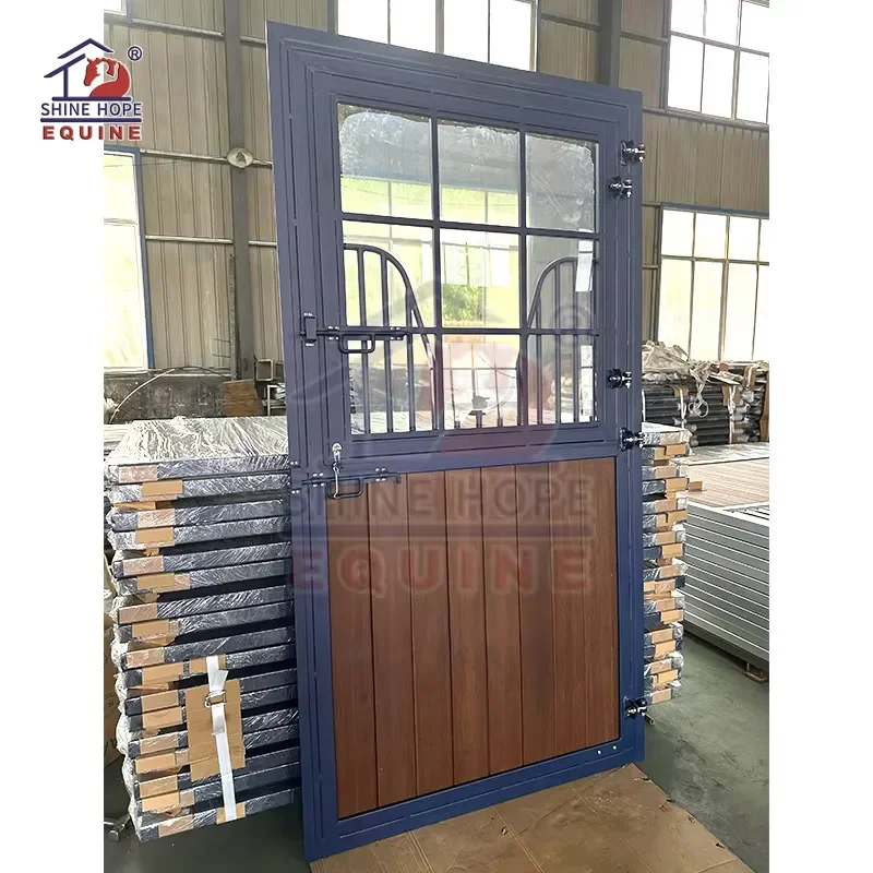 Indoor and Exterior Durable Wooden Metal Horse Barn Dutch Door Horse Stable Paddock Door