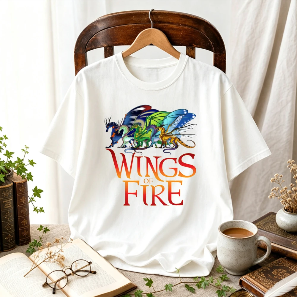 Wings of Fire Silk Tribe Dragons Graphic T-Shirt Fantasy Dragon Characters Unisex Wings of Fire Book Series Fandom Casual Tops