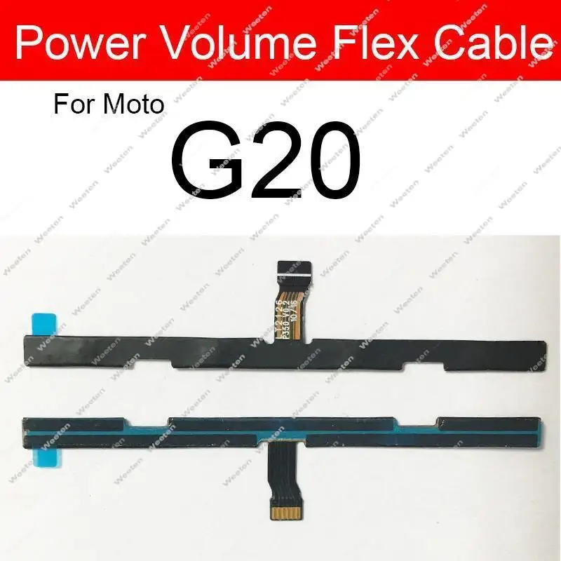 Botón lateral de volumen de alimentación, Cable flexible para Motorola Moto G10, G20, G30, G40, G50, G60, G60S, G31, G41, G51, G71, G100, G200, 5G, piezas de reparación