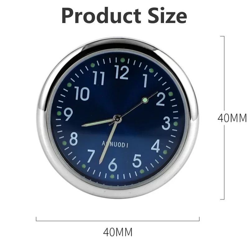 Mini Luminous Car Dashboard Clock Digital Watch Universal Quartz Stick on Auto Ornament for Car Electronics Accessories image 6
