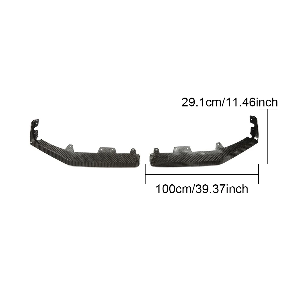 

RELI, 2 шт., передние разветвители для губ из углеродного волокна F95 LCI для BMW X5M LCI 2023-2024