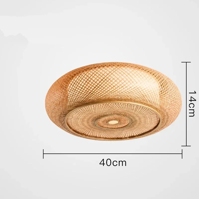 Hand-woven Ceiling lamp Bamboo Wicker Rattan Round Lantern Ceiling Light Chinese Style Lamp Bedroom Kitchen Hanglamp Fixtures