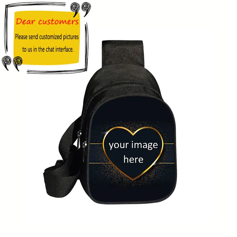 Customize Your Name / Photo Printed Chest Bags Leisure Crossbody Bag Fashion Men\'s Sports Bags Shoulder Bag for Travel Gift