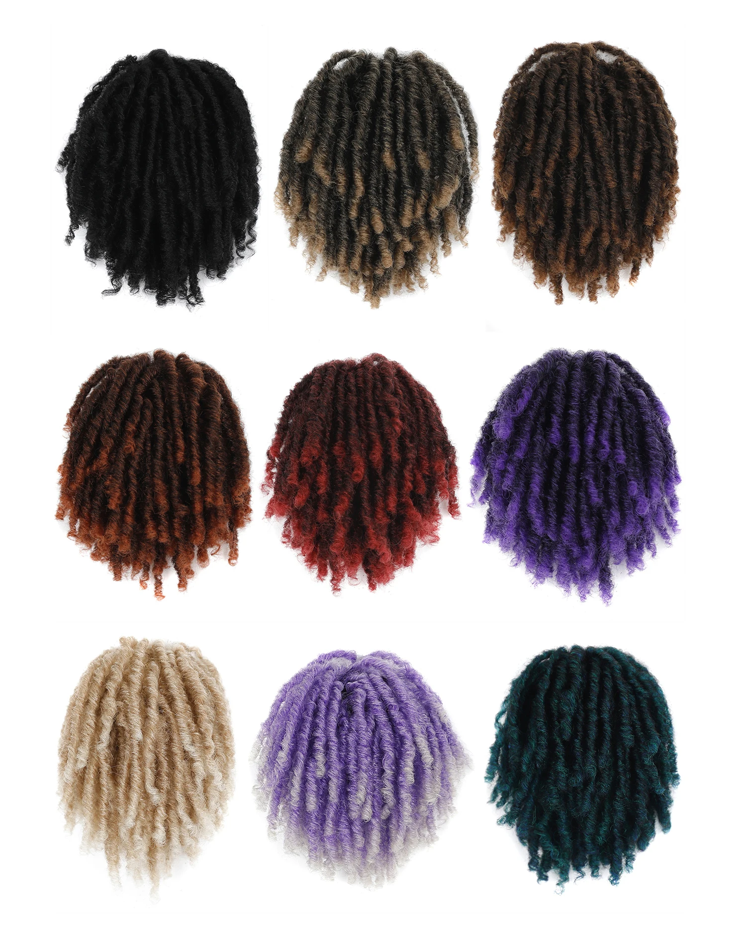 Short Synthetic Drawstring Afro Puff Ponytail Dreadlock Goddess Bun Crochet Braids Clips on Hair Extension for Black Women