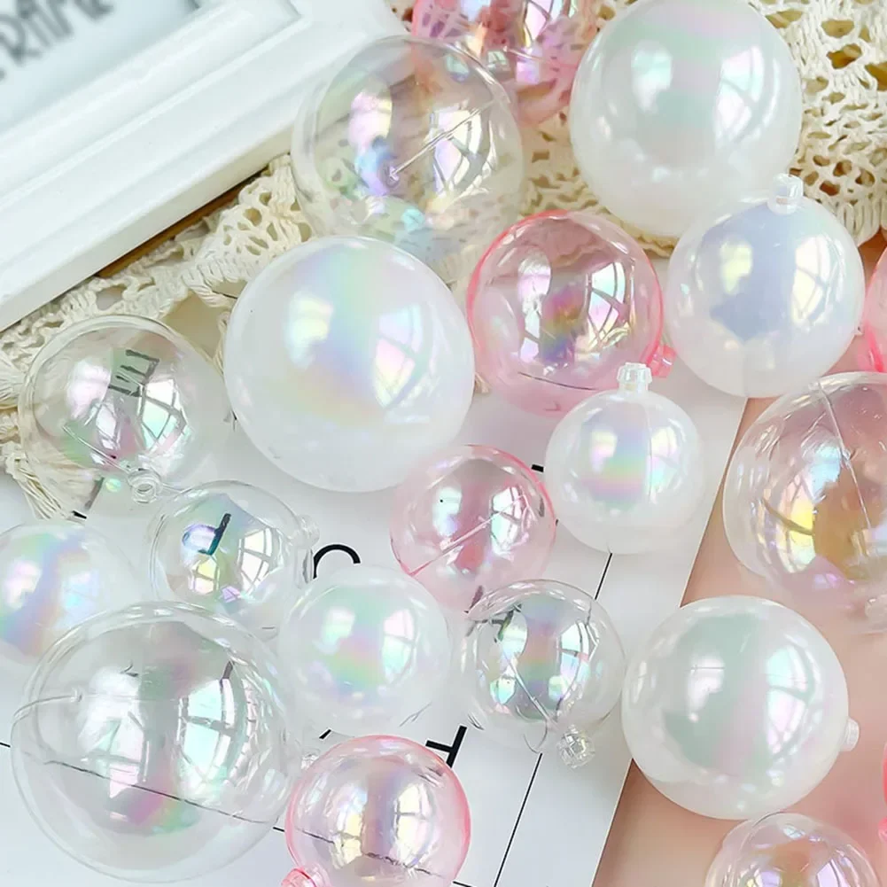 10 Pcs Colorful Bubble Ball Happy Christmas Ball Cake Birthday Party Dessert Decoration For Supplies 3cm/4cm/5cm/6cm