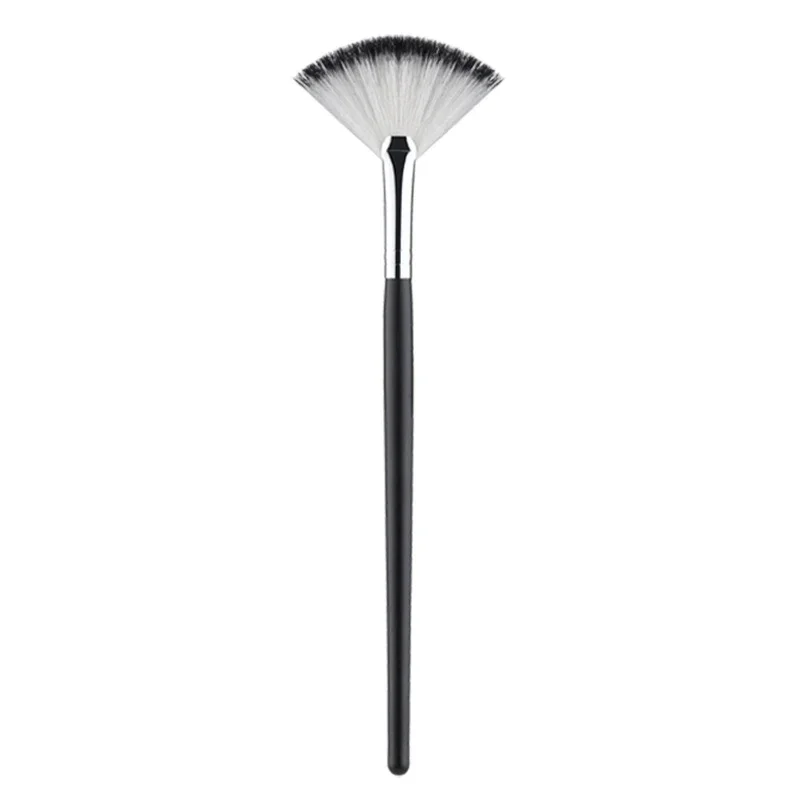 Fan Brushes Facial Brushes Soft Makeup Brush Cosmetic Applicator Tools Wooden Handle and Soft Fiber for Glycolic Peel Mask