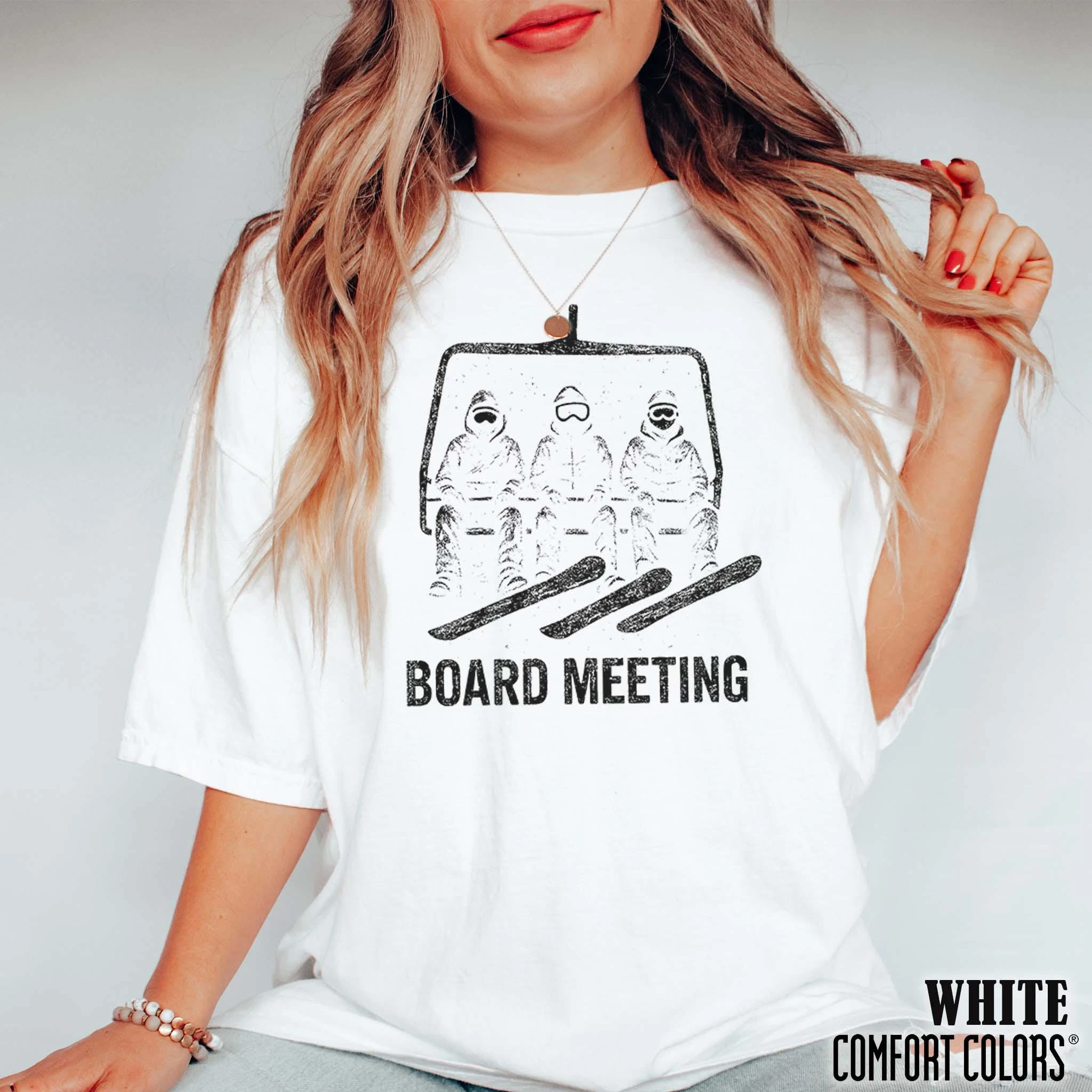 Funny Snowboard Tee Snowboard Board Meeting T-Shirt Snowboarding Skiing T-Shirt Winter Vacation T-Shirt