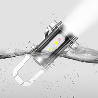 COB LED Keychain Flashlight Multifunctional Pocket Flashlight USB Rechargeable Portable Keychain Torch for Camping Hiking