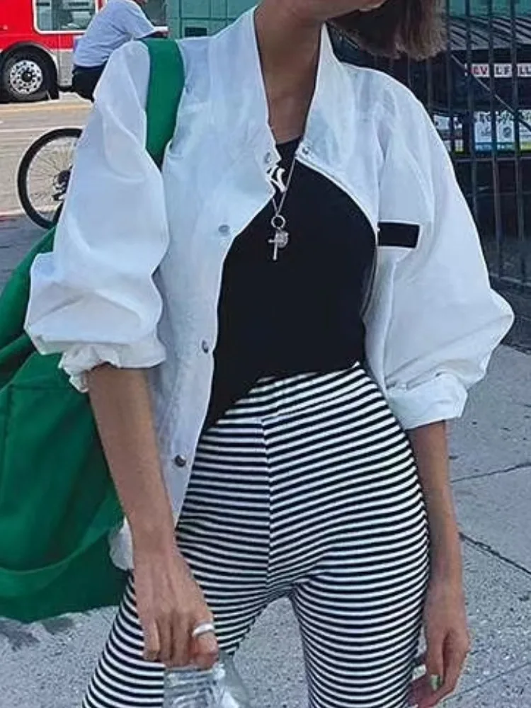 

Женская ретро-куртка Color Blo Jaet с воротником-стойкой, свободного кроя, с эластичным низом, тонкая, с защитой от солнца, модная