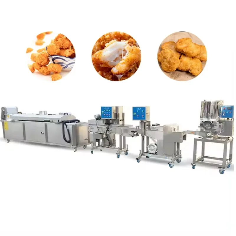 Custom Commercial Automatic Burger Patty Forming Machine Multi Function Making Equipment Chicken Nuggets Fried Food Production