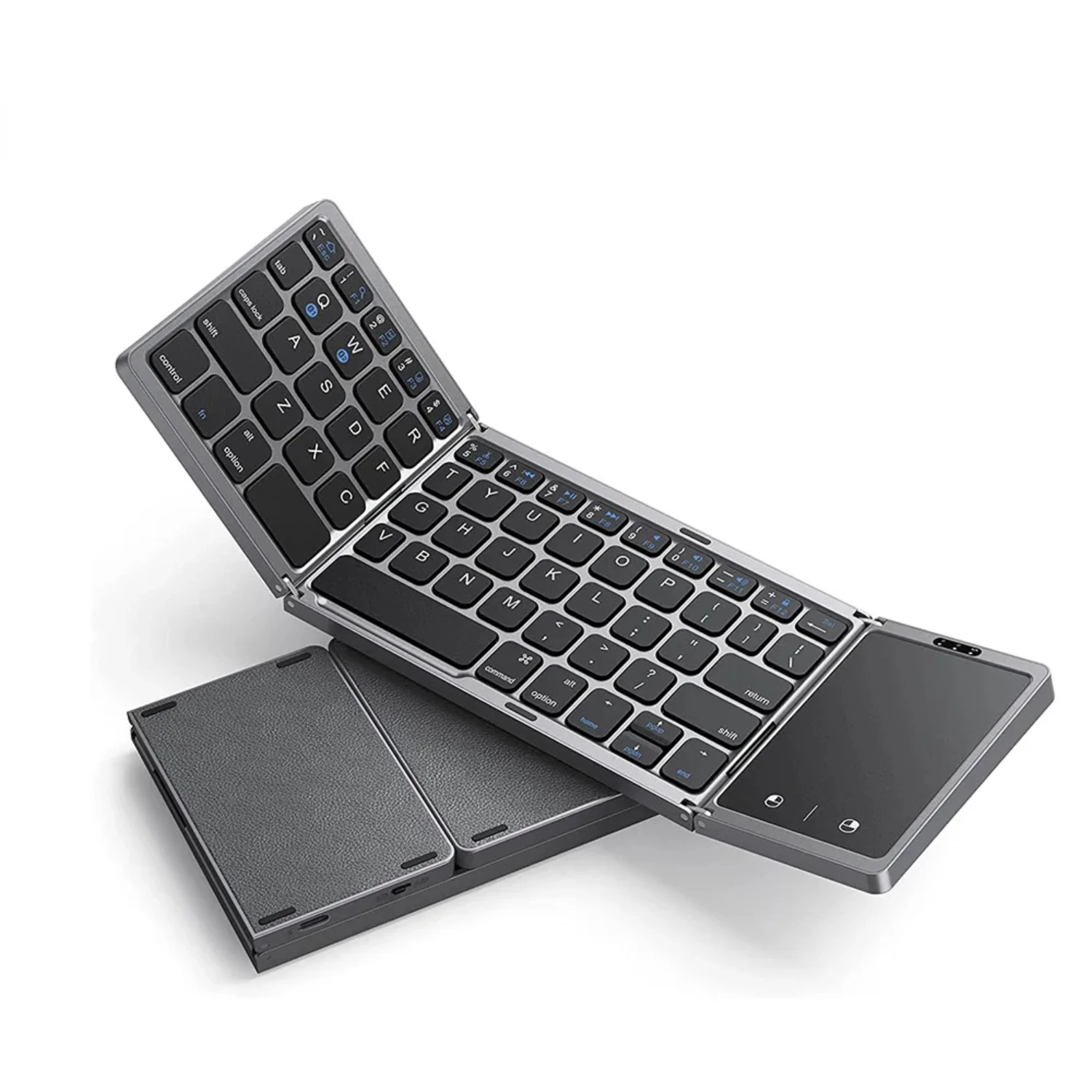 

Foldable Wireless Bluetooth Keyboard Rechargeable Folding Portable Keyboards for PC Smartphone Windows iOS Android