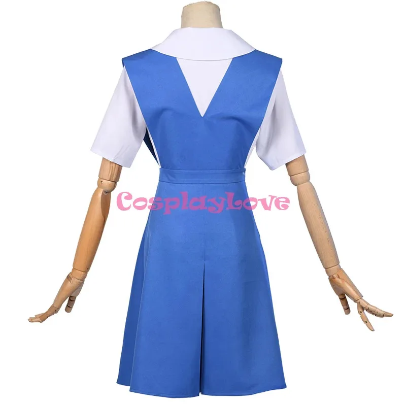 qq98CosplayLove NGE EVA Rei Ayanami Asuka Langley Soryu uniforme escolar azul disfraz Cosplay lindo vestido hecho a medida para mujer Gi