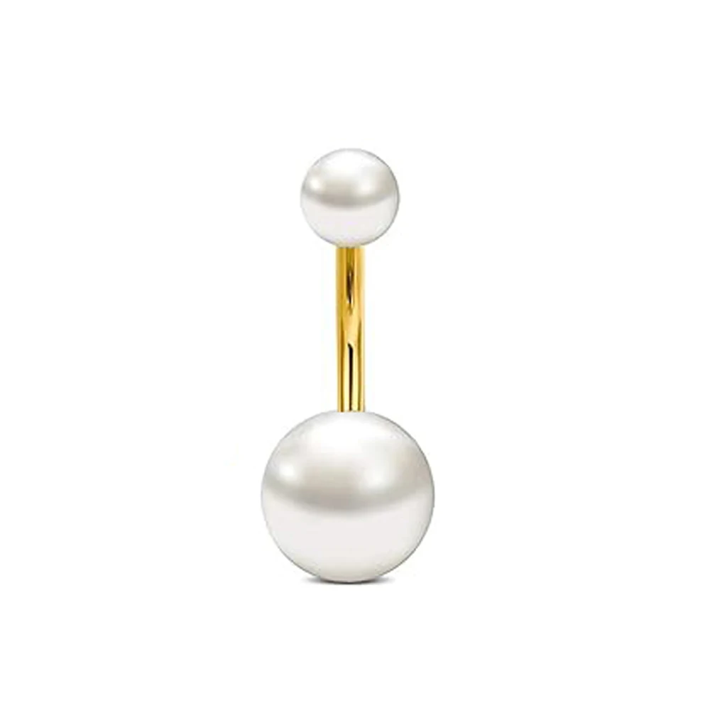 Gold Color Crystals CZ Belly Piercing Dangled Navel Ring