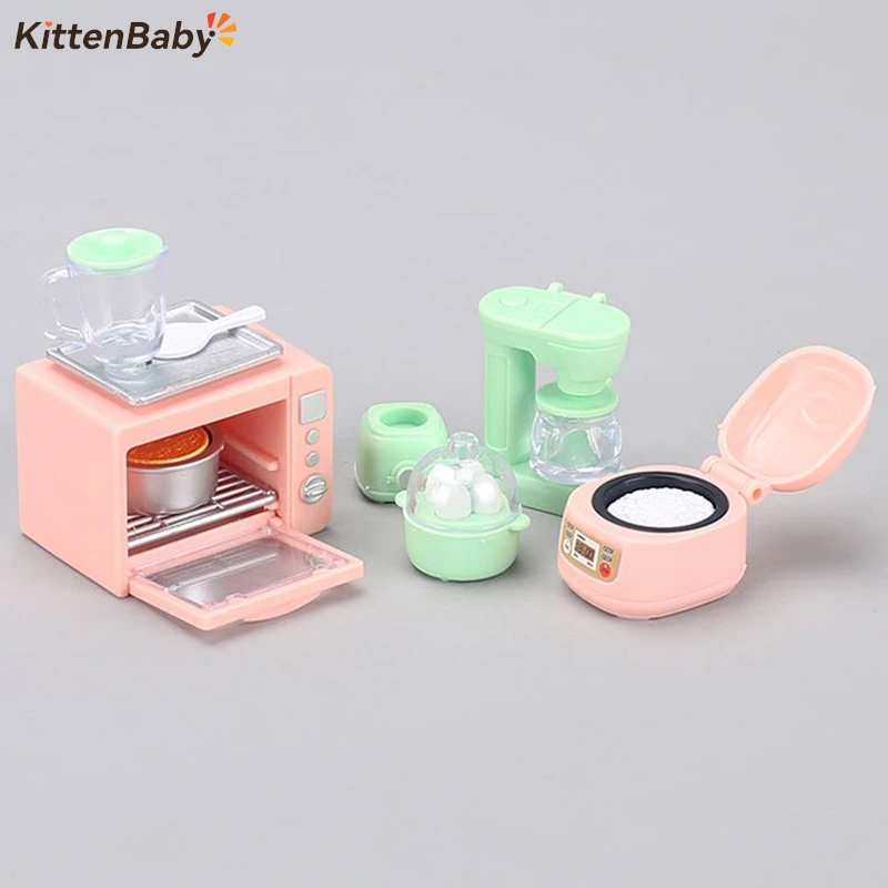 

Mini Rice Cooker Oven Juicer Egg Steamer Model Dollhouse Miniature Kitchen Appliances For Doll Accessories Mini Playhouse Toy