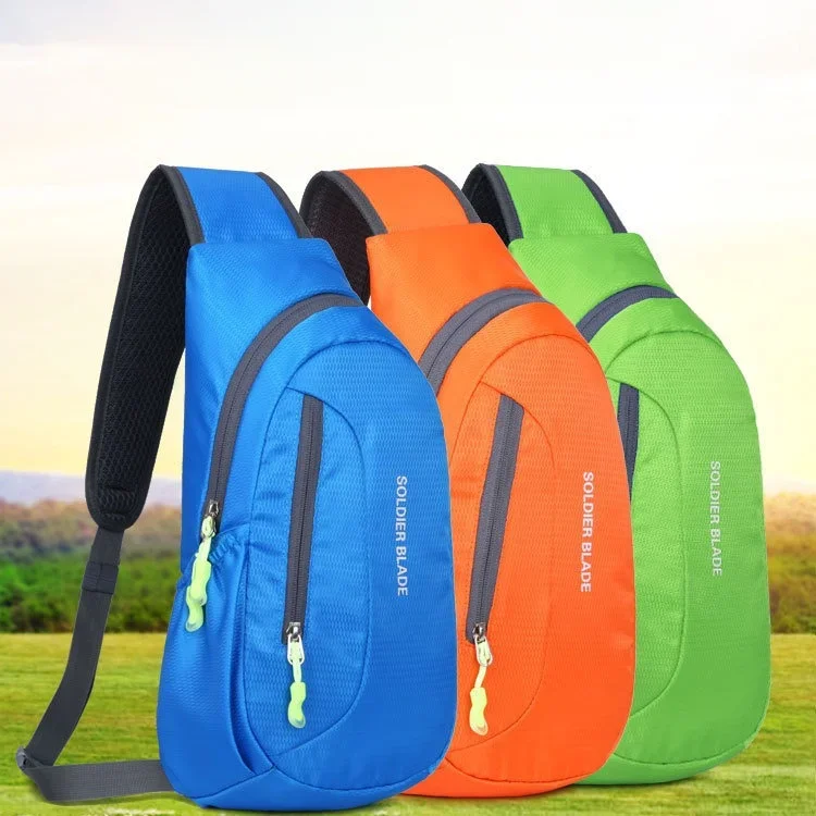 Bolsa de peito de ombro único impermeável unissexo, ciclismo, caminhada, esportes ao ar livre, fitness, multifuncional, mochila crossbody