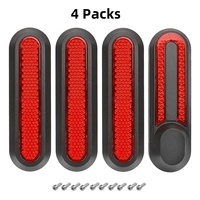 4 Pack Electric Scooter Reflective Side Covers for Safe Driving Front and Front Wheel Plastic Covers for Xiaomi M365 Pro2 Electr