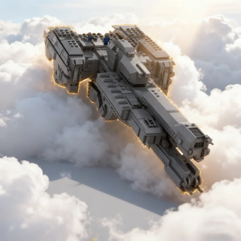 2922pcs MOC Halo UNSC Amber Clad Model Building Blocks Architecture Festival Gifts Assemble DIY Toy Education Creative Idea