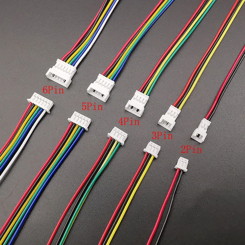 10 Pairs Mini Small Micro JST 1.25mm Pitch Male Female Connector 2/3/4/5/6 Pin Plug Wires Cable Socket 28AWG 15CM