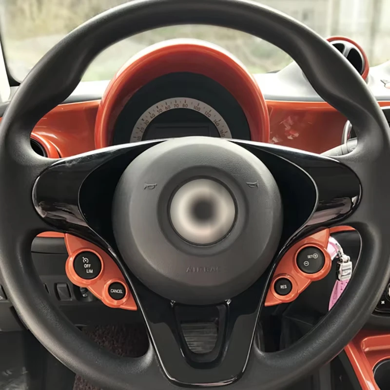 عجلة القيادة غطاء أزرار إطار الديكور لمرسيدس الذكية 453 Fortow Forfour اكسسوارات لوازم تعديل السيارة