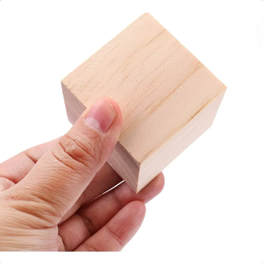 30 عبوة من مكعبات خشبية غير مكتملة مقاس 2 بوصة، مكعبات خشبية رائعة لصنع الحرف اليدوية