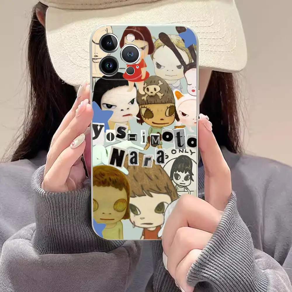 Yoshitomo Nara Phone Case Silicone Soft for iphone 15 14 13 12 11 Pro Mini XS MAX 8 7 6 Plus X XS XR Cover