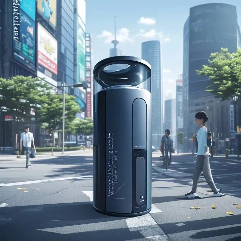 

Stylish Outdoor Smart Rubbish Can with Intelligent Sensor Technology
