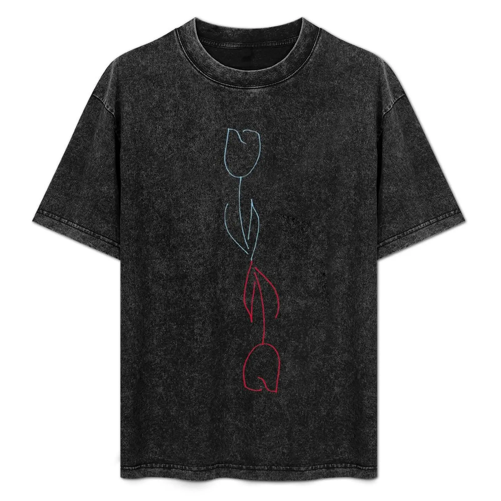 

Fringe Tulip, Red and Blue Version T-Shirt shirts graphic tees customs plus size tops summer tops mens vintage t shirts