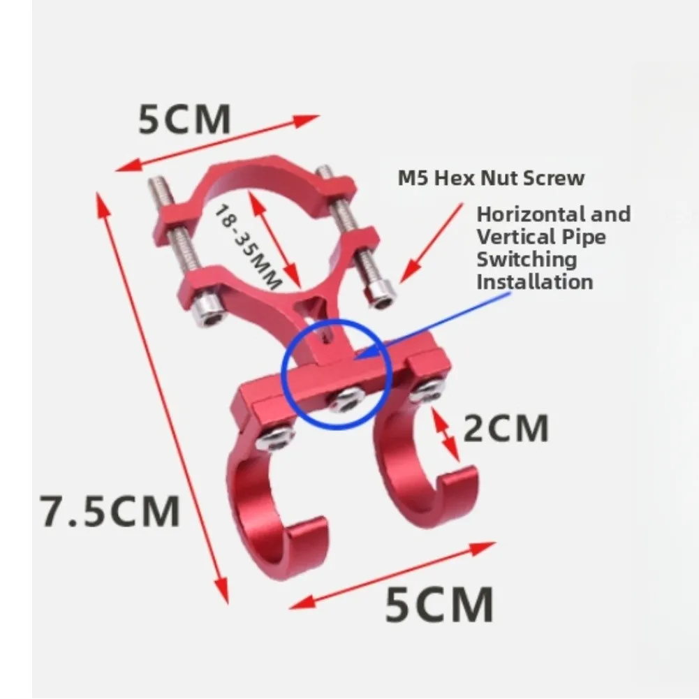 

Double hook bracket for electric scooter handlebars suitable for 1835 millimeter diameter aluminum alloy construction