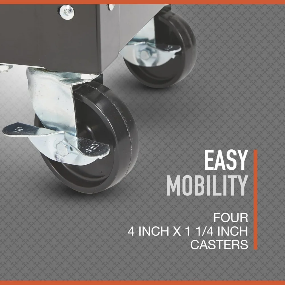 28in. عربة أدوات ذات درجين - 30-1/2 بوصة طول × 14-1/2 بوصة عرض × 33 بوصة ارتفاع، 350 رطل. القدرة #5