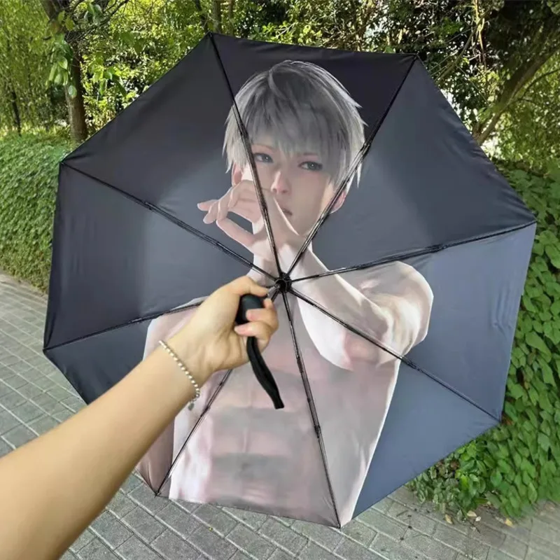 

Love And Deepspace Aster Cosplay Game Anime Fully Automatic Sunscreen Umbrellas Sun Parasol Collapsible Rainshade Sun Rain Gift