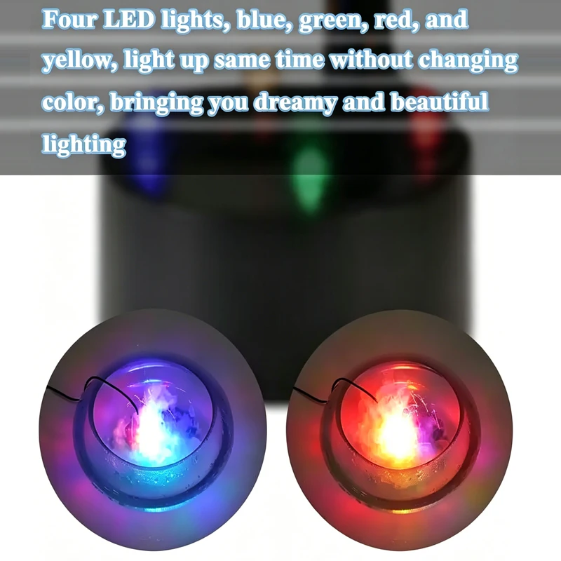 1 Stück 5V USB Nebelerzeuger Vernebler Wasserbrunnen Aquarium Teich Zerstäuberkopf mit 4 LED-Farblichtern – Detail 3