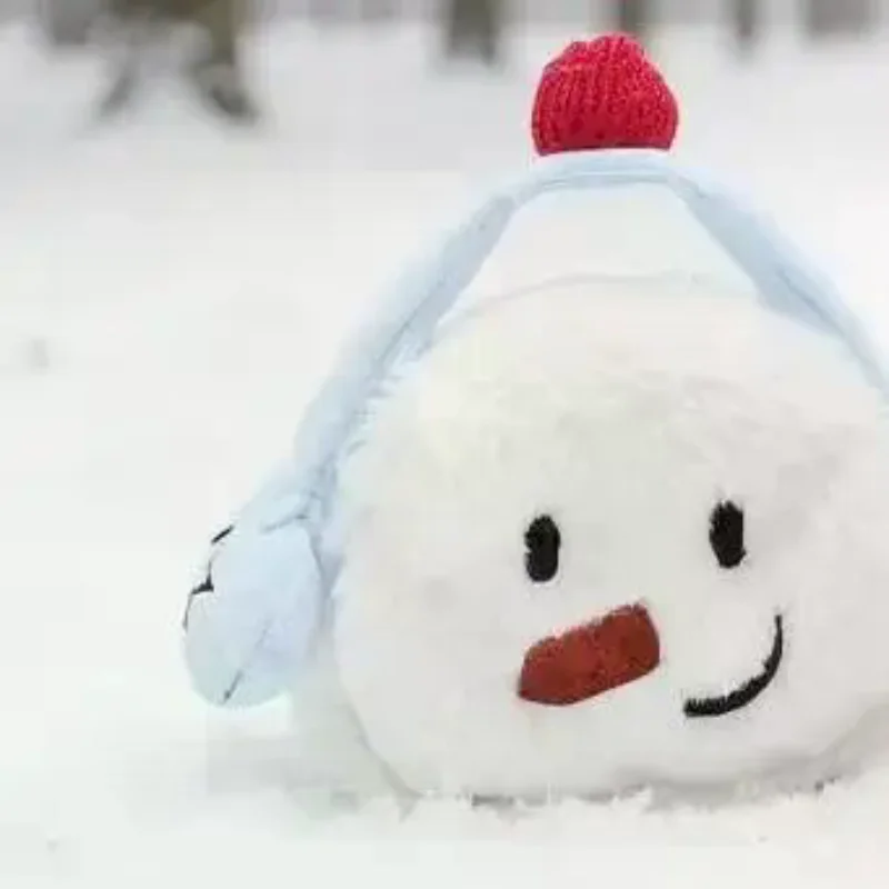Cute Plush Snowman Coin Purse Cartoon Mini Wallet Zippered Small Money Bag Portable Key Card Storage Pouch for Kids Girls