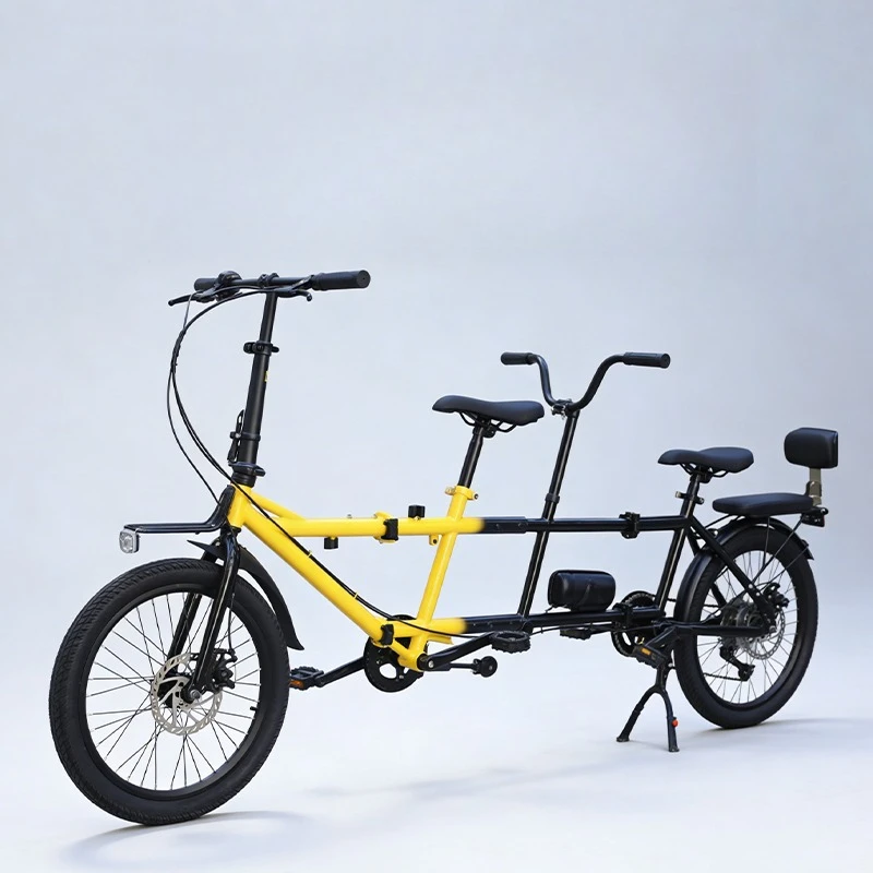 Three-fold bicycle, can be implemented double three scenic wagon