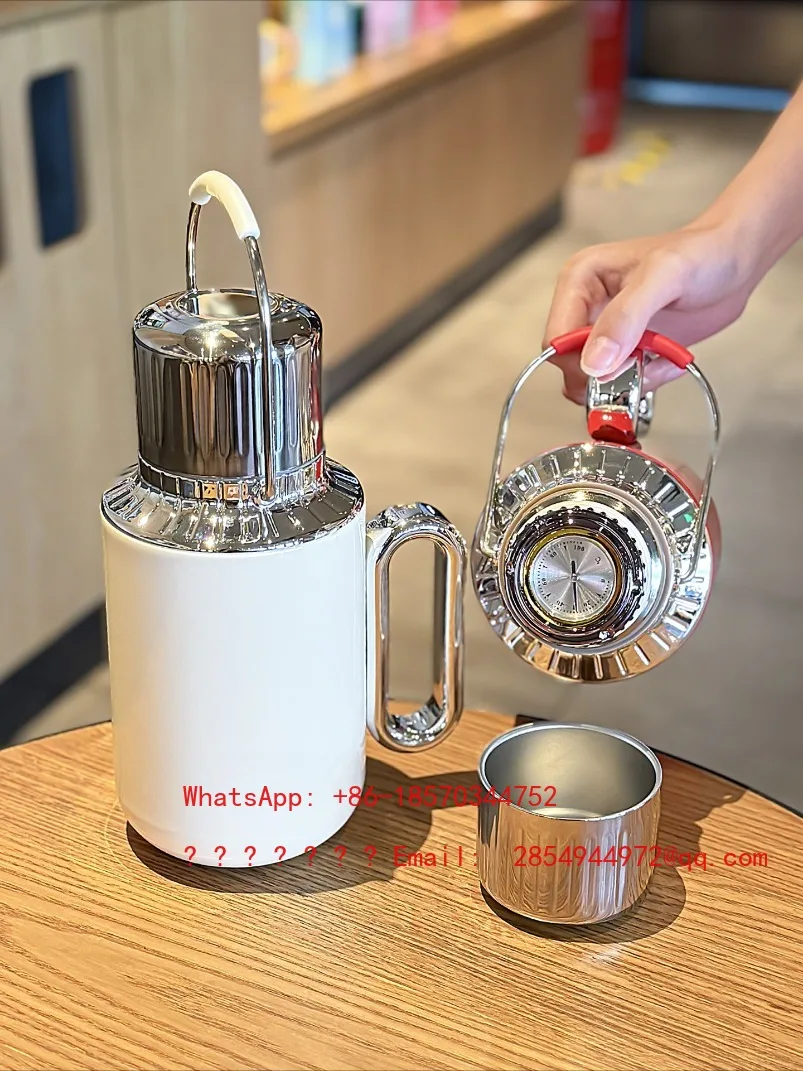 Mechanical Temperature Display Stuffy Teapot Large-capacity Thermal Insulation Pot Special High-value Water Cup for Making Tea