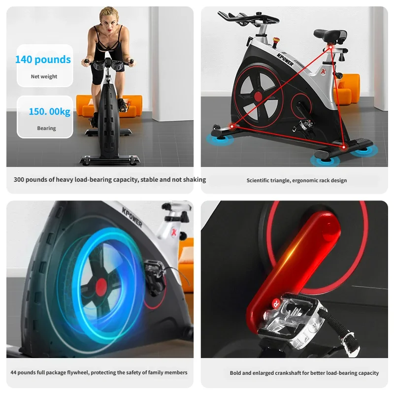 K8929 New Style Factory Wholesale Quality Iron Belt Drive Spinning Bike Home Gym Use Adjustable Resistance LCD Display