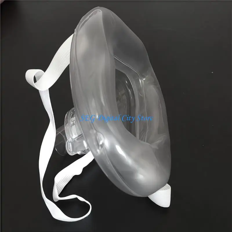 U75B Adult and Child CPR Rescuing Mask Transparent Design Oxygen Valves Included Portable for Emergency