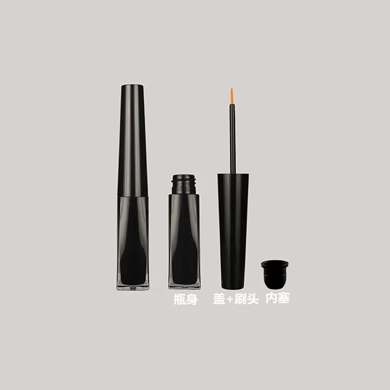 3ml5ml Black Makeup Empty Liquid Eyeliner Refillable Bottle Applicator Eyelash Enhancer Eyelash Growth Serum Tubes Makeup Tools