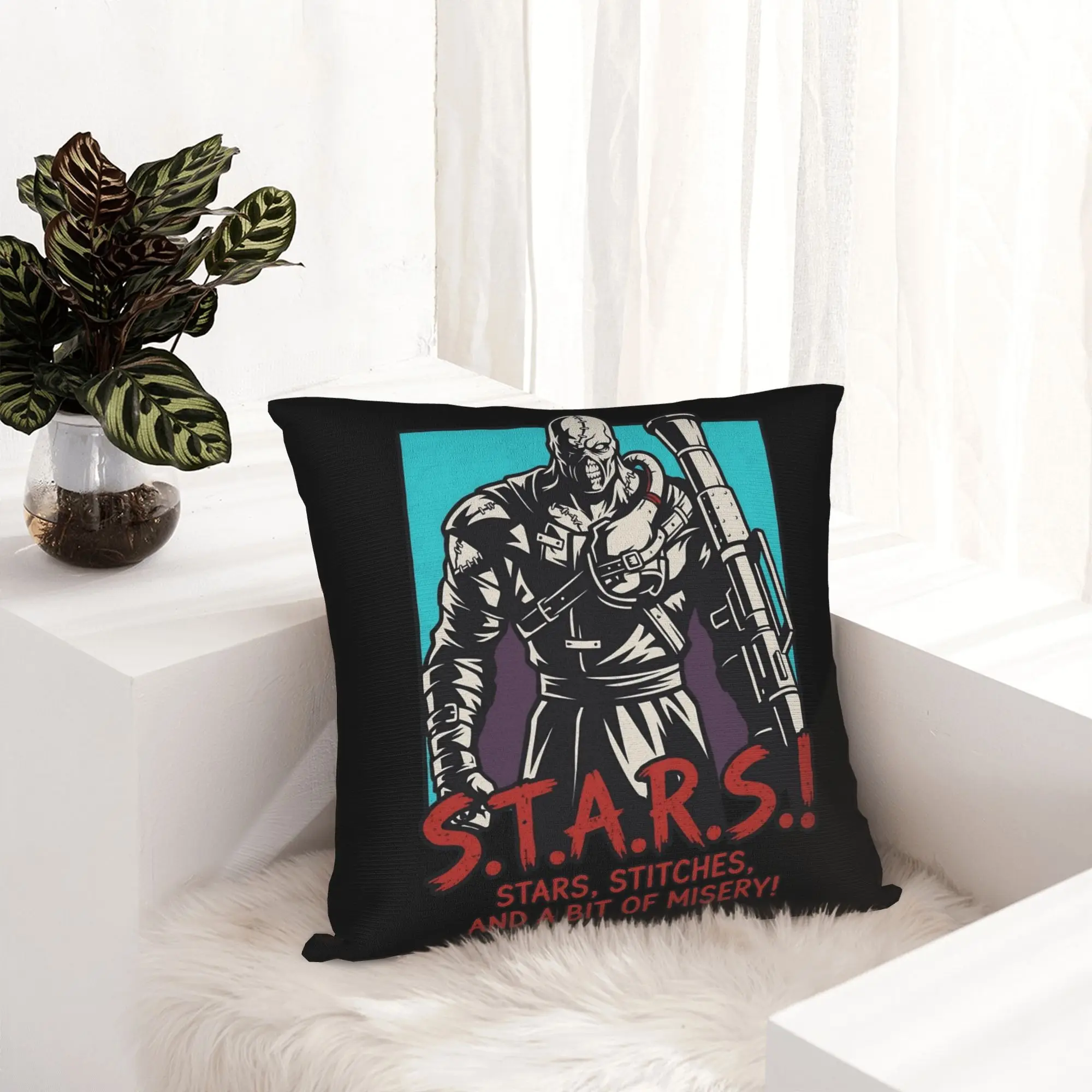 Nemesis STARS Residents Evils Pillowcase Printed Polyester Cushion Cover Decorative  Pillow Case Cover Home Square 40X40cm