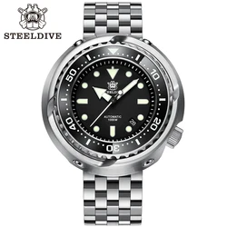 STEELDIVE Brand Watch SD1978 Oversize 53.6mm Stainless Steel Wristwatch 1000m Waterproof NH35 Automatic Big Tuna Can Dive Watch