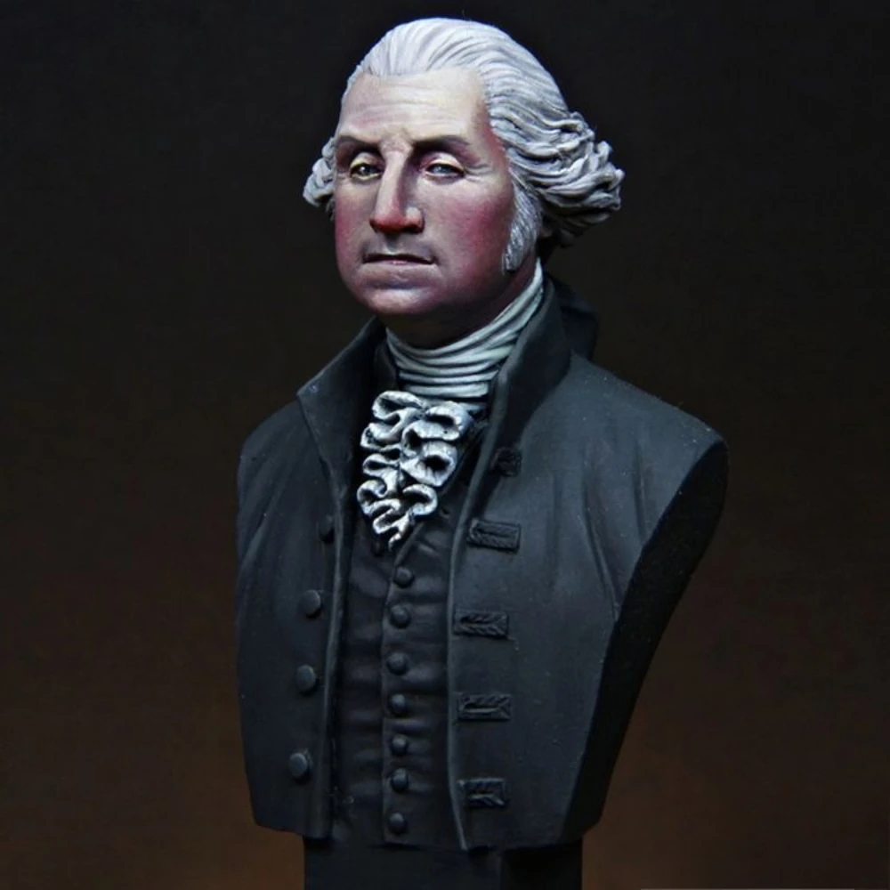 1/12 George Washington Historical Figures Resin Bust Model 3D Printing Unassembled Unpainted Self-assembly Craft