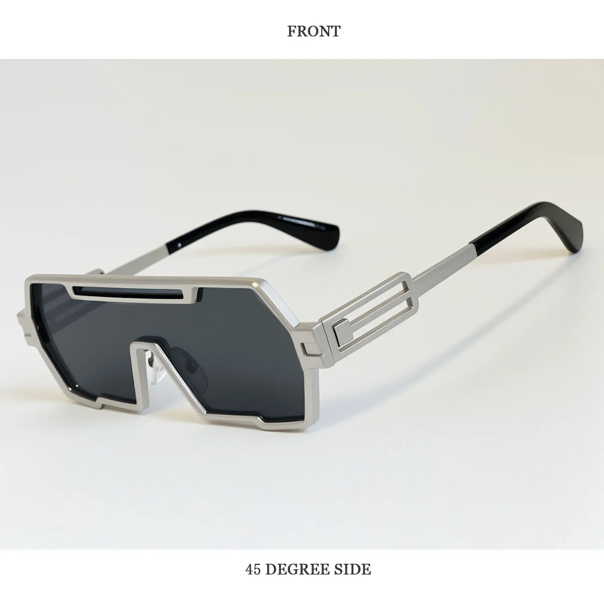 Quadratische Steampunk-Sonnenbrille für Damen 2026 Einteilige UV400-Schutz Sonnenbrille für Herren Markendesign Modische Brille Gafas De Sol Hombre – Detail 19