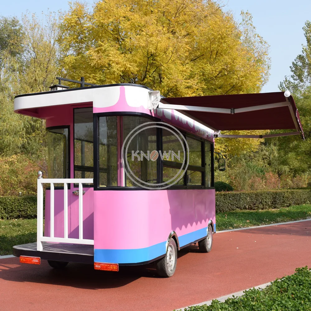 Fast Food Kiosk Street Food Truck Barbecue Concession Trailer Mobile Hotdog Kitchen Ice Cream Vending Car with CE and DOT