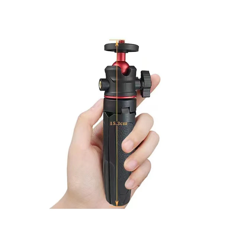 Tripé Dobrável com Cabeça Esférica e Sapata Fria 1 4 Suporte para Câmera DSLR Câmera de Ação GoPro